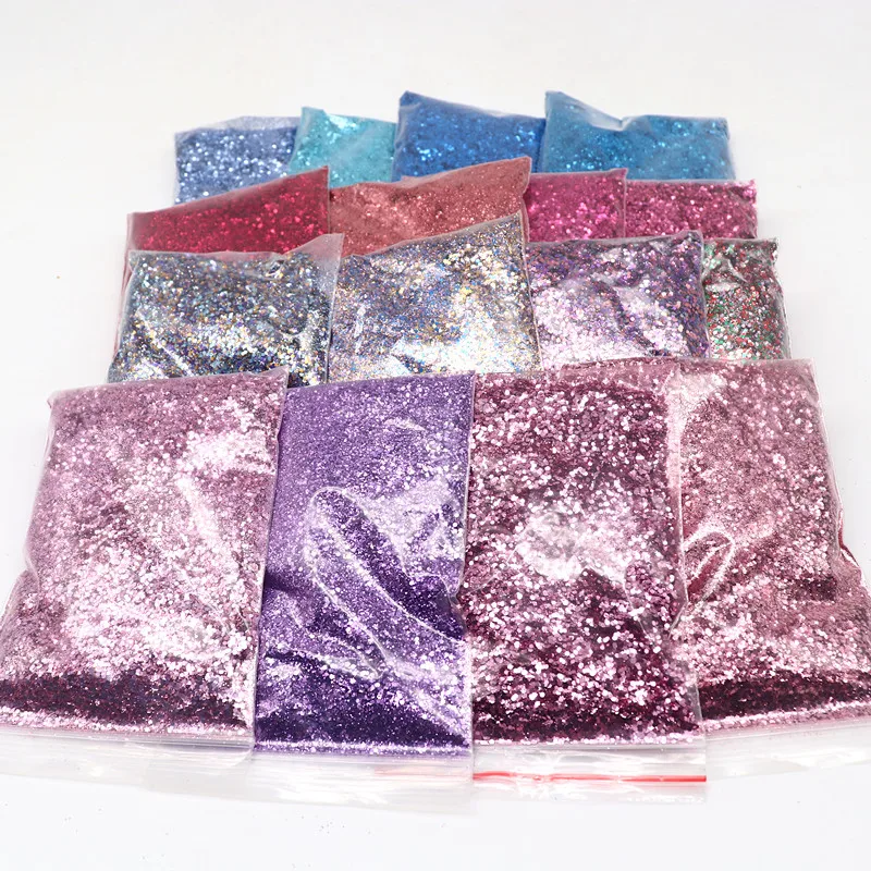 Nail Polish 50g Purple Mixed Series of Fine and Shiny Flake Mixed Nail Polish Glitter Powder Suitable for Gel-like Polish Makeup