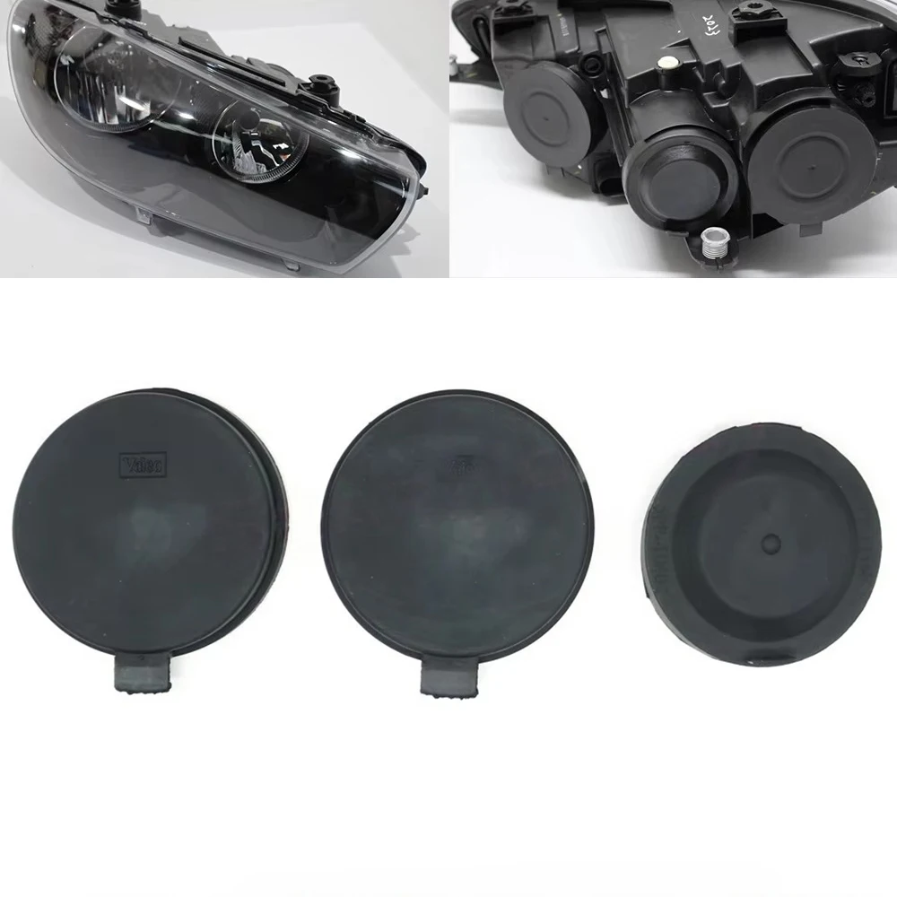 Front Headlight Lamp High Low Beam Light Bulb Dust Waterproof Housing Seal Rubber Plug Cover Cap For VW Scirocco III 2008-2017