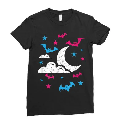 

halloween bats party scary halloween Ladies Fitted T-Shirt