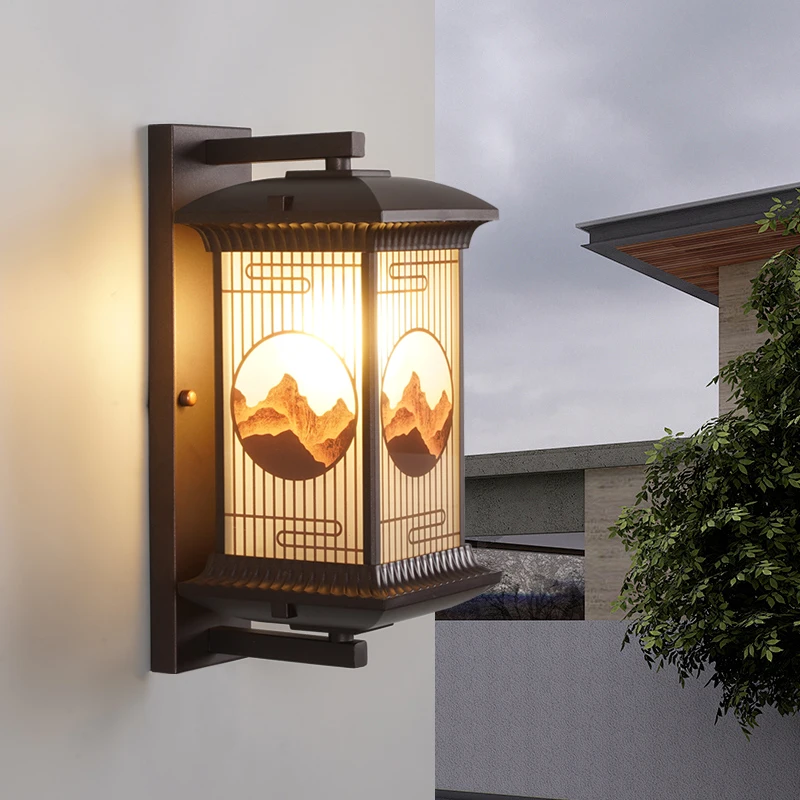 

Waterproof European outdoor balcony wall lamp Garden villa courtyard lamp Door wall hanging lamp Exterior wall