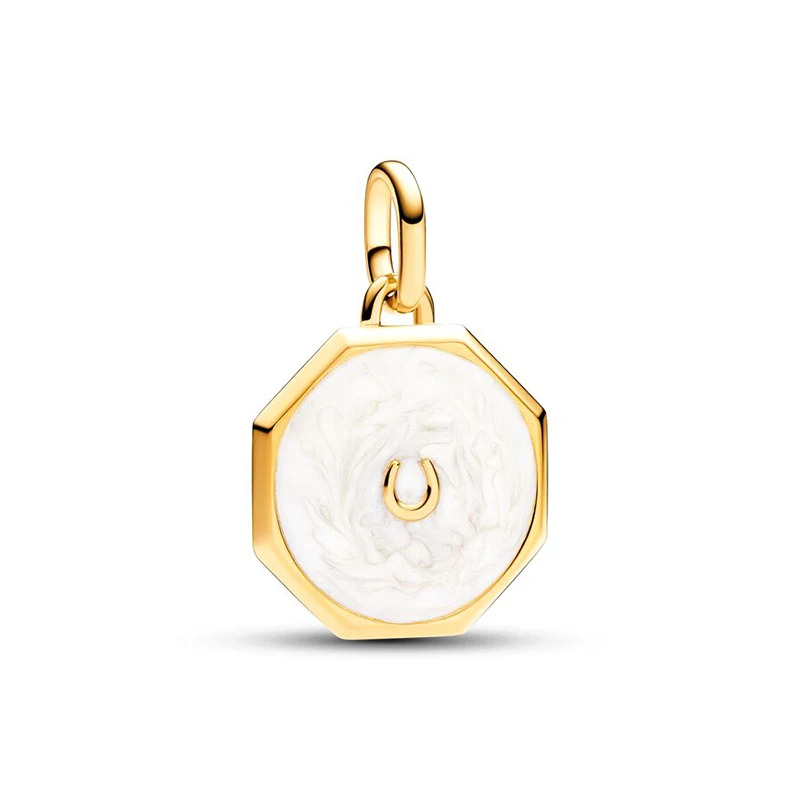 Mini abalorio de ancla chapado en oro de 18K para mujer, Plata 2024, Perla de sol, colgante, pulsera de eslabones, joyería artesanal, 925