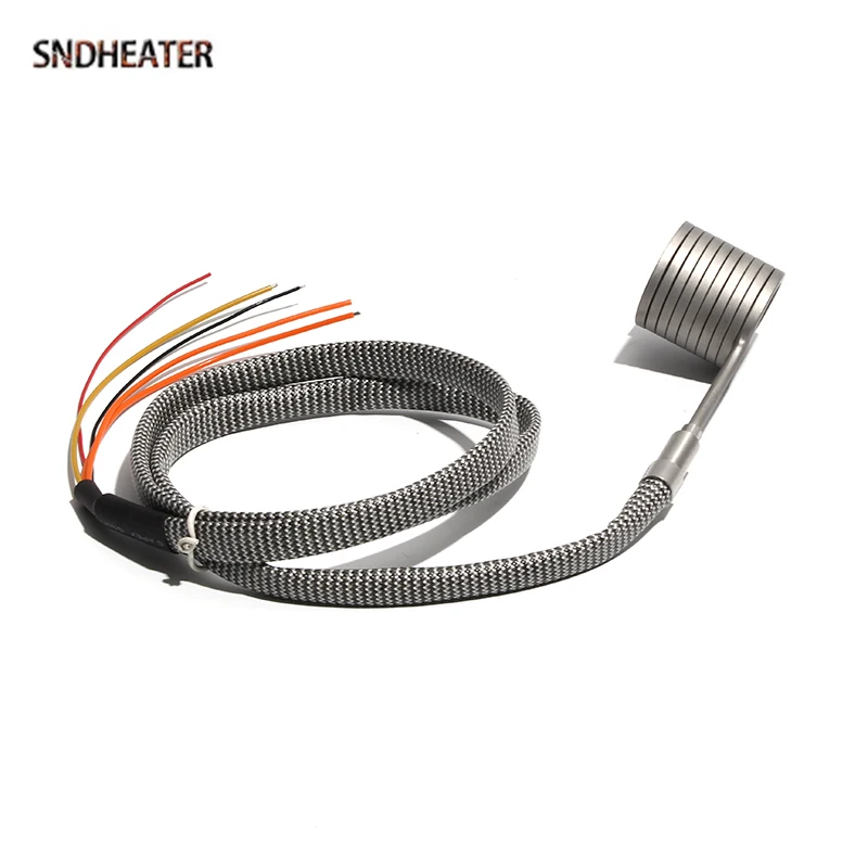 SNDHEATER Riscaldatore elettrico a banda calda 220V con termocoppia tipo K Bobina 22MM 25MM 30MM 35MM 40MM 50MM Lunghezza 400W 500W 700W