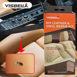 Visbella-Kit de reparación de cuero y vinilo, adhesivo profesional para grietas de cuero, lágrimas, quemaduras, coches o muebles, 7 colores