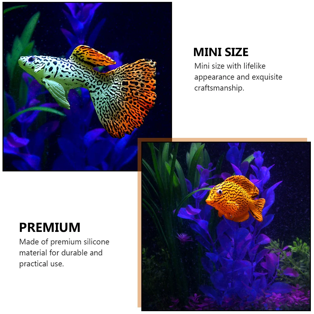 3 stks Simulatie Tropische Mini Levensechte Aquarium Decoratie Premium Siliconen Nep Voor Aquarium Kunstmatige Drijvende Vis Huisdier