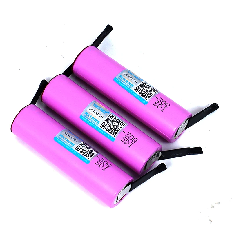 VariCore Novo 30Q 18650 3000mAh bateria recarregável 3.6V descarga 20A Max 35A baterias de energia DIY folha de níquel