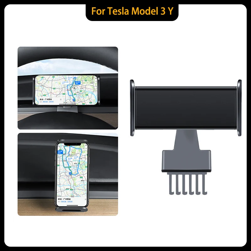 

Автомобильный держатель для телефона Tesla Model 3, универсальная подставка, вращение на 360 °, бесшумная гравитационная опора, модель Y, аксессуары