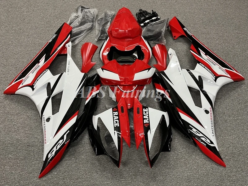 4Gifts New ABS Motorcycle Fairings Kit Fit For YAMAHA R6 06 07 2006 2007 Bodywork Set Red White Custom