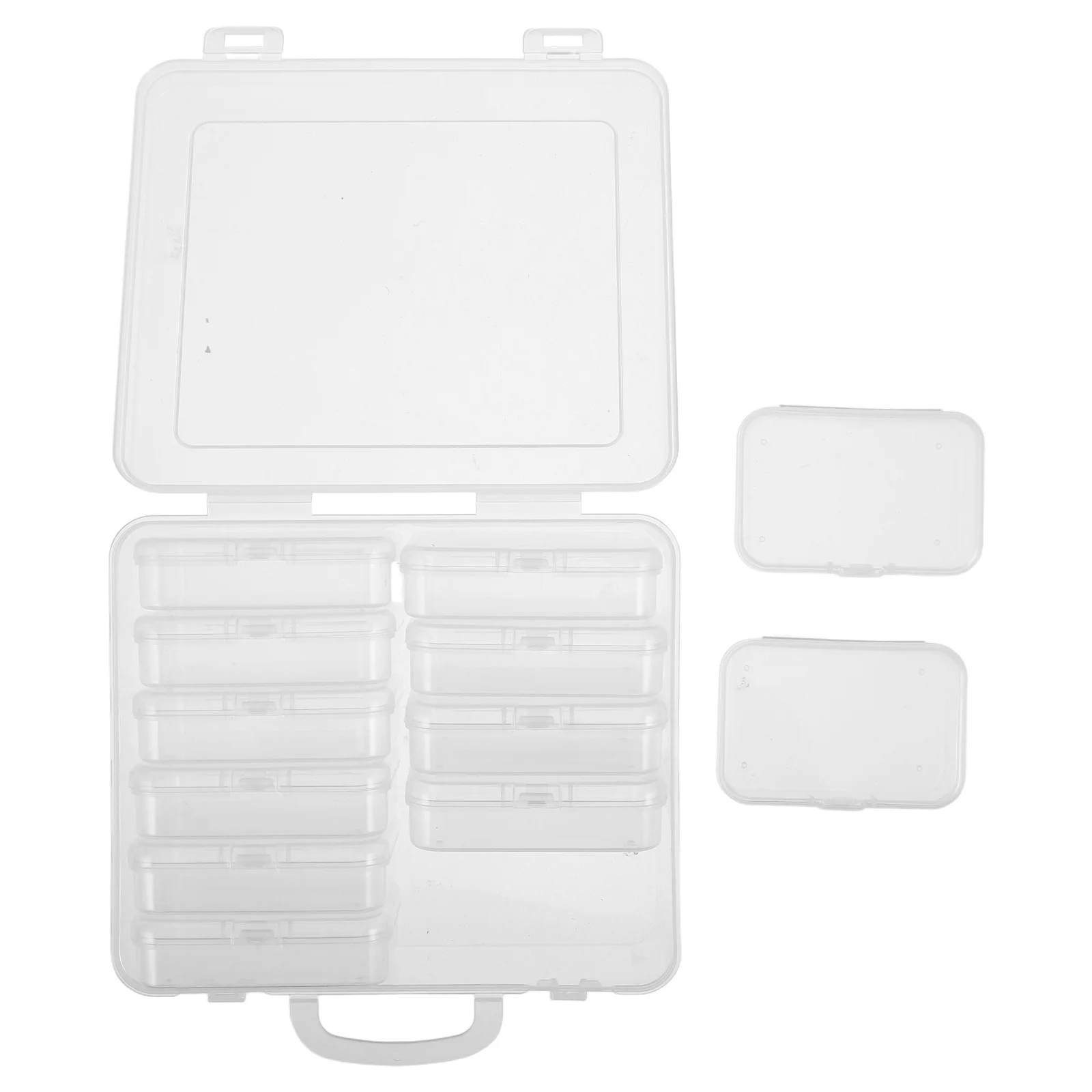 

1 комплект, пластиковый органайзер для ювелирных изделий, ящик для хранения, большая емкость, прозрачные отделения, крышка, универсальный органайзер для колец