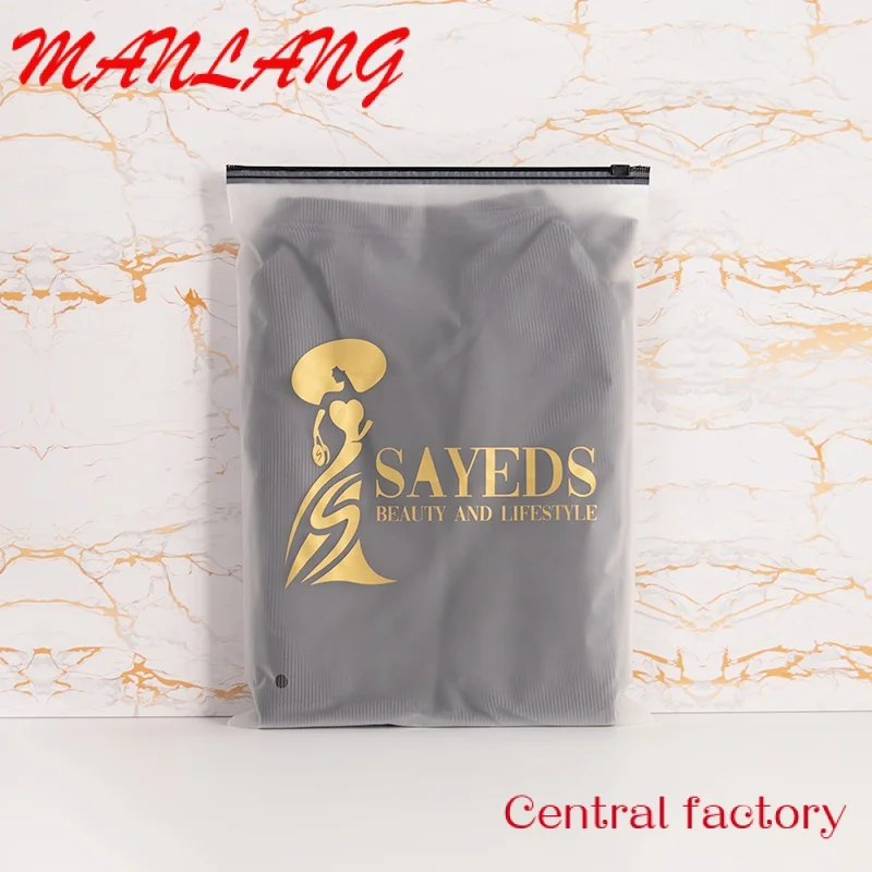 Saco Ziplock com Logotipo para Vestuário, Embalagens de Plástico Resealable, Poly Zip Lock, Biodegradável, Matte, Fosco, Personalizado, D2W, D2W