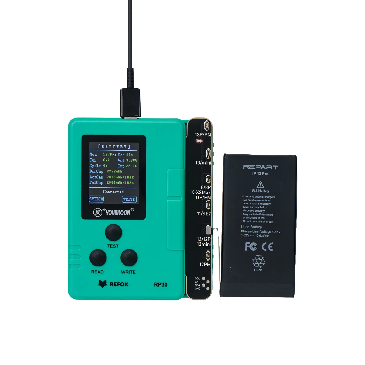 REFOX RP30 Restore Programmer For IPhone X-11 12 13 PRO MAX Battery Repair Face ID Fix Dot Projector Detection Tools