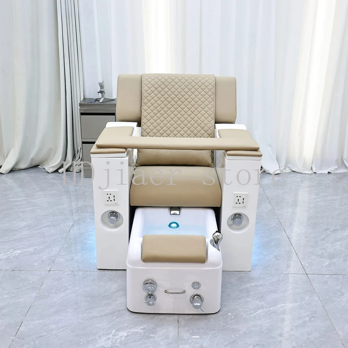 

2025 Electric Pedicure Foot Spa Chair Nail Salon Sofa with Automatic Back Massage Can Lift Type Reclining Manicure Sofa