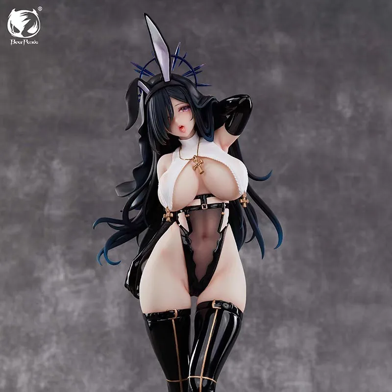 Bear Panda Anime Figure Black Nun Bunny Girl Bunny Nest Series Volume 14 Pvc Collectible Model Statue Gift For Adult Anime Fans view 4