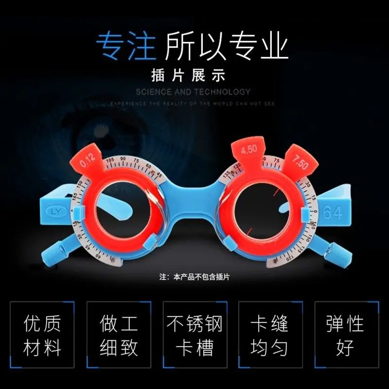 

Glasses equipment, instruments, optometry test frames