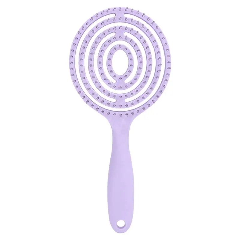 

Vented Hair Brush Round Paddle Vented Detangling Brush Stylish Wet and Dry Hair Vent Detangler Brush Air Massage Comb