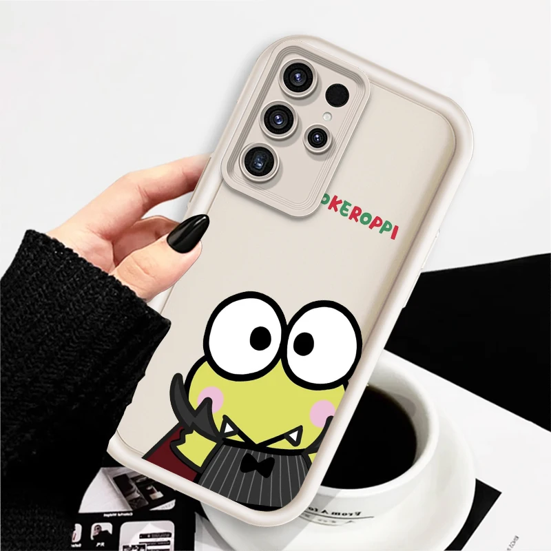 Sanrio Big Eyed Frog For Samsung Note 20 S24 S23 S22 S21 S20 Ultra Plus FE A25 A23 A22 A15 A31 5G Eye Ladder Cover Phone Case image 2