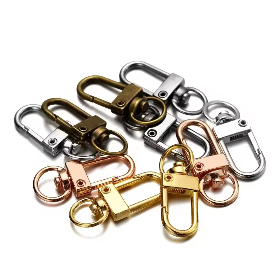 10 pçs/lote 12x33mm fivela de cão rotativa colorido lagosta fechos ganchos para diy jóias fazendo chaveiro corrente acessórios suprimentos