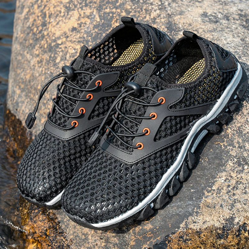 Outdoor entertainment sports shoes trend couples 39-47 yards mesh surface breathable water shoes non-slip hiking shoes