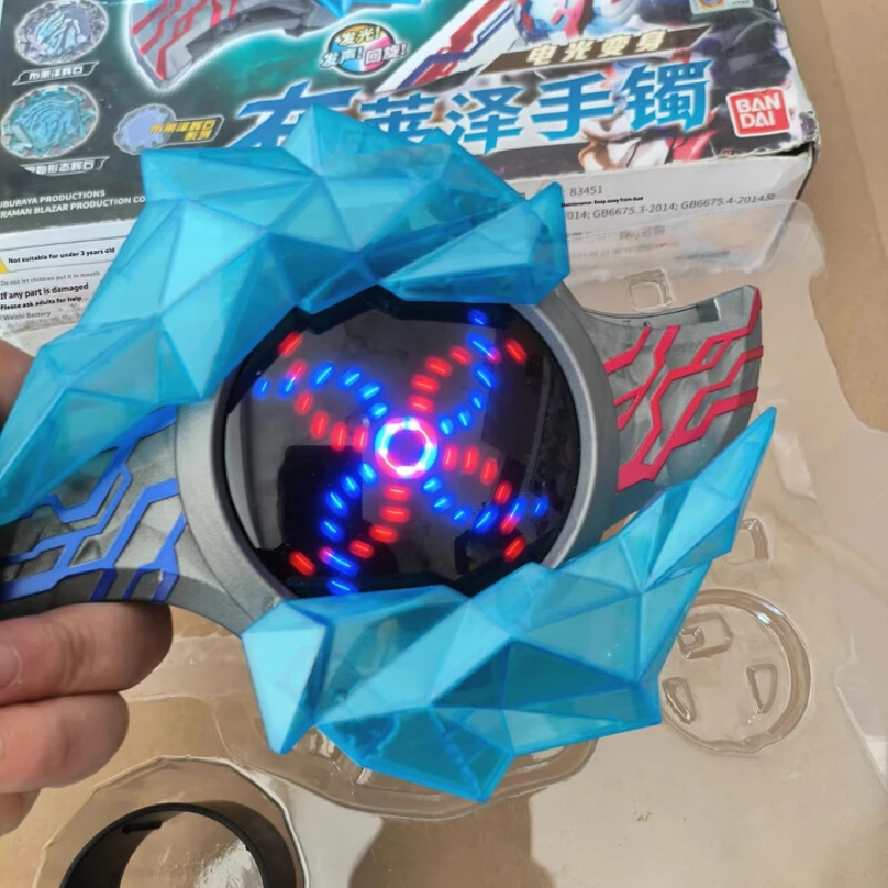 Bandai Blazer Ultraman Transformation Bracelet Set Chinese Version With Crystal Shine Sword Electric Spin Sound Light Model Toy