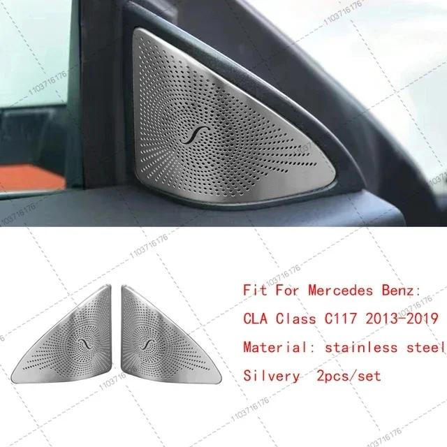 Centrale Console Bekleding Voor Mercedes CLA C117 / GLA X156 / A-klasse W176 / B-klasse W246 – Zilveren Roestvrijstalen Sierlijst