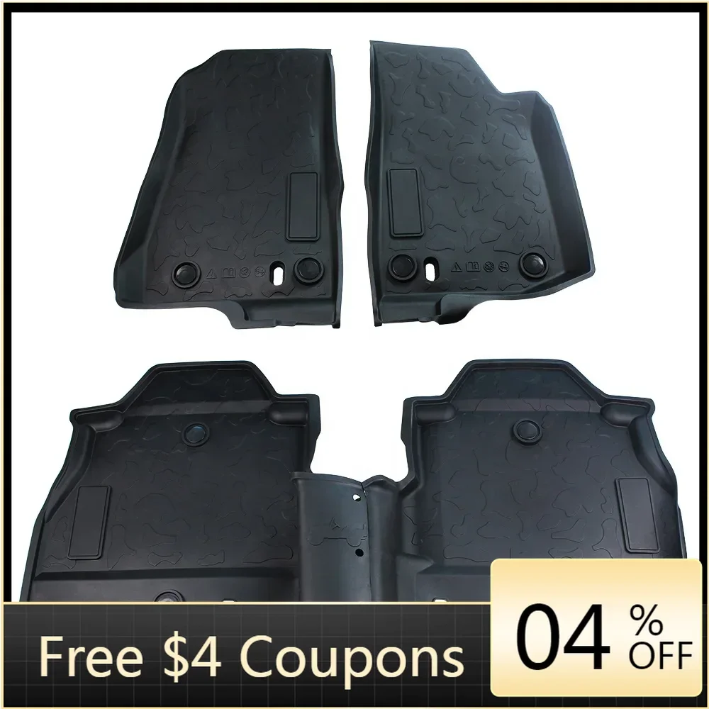 

BR Front and Back Floor Foot Mats for Jeep Wrangler JL 4 Door 2018-2023