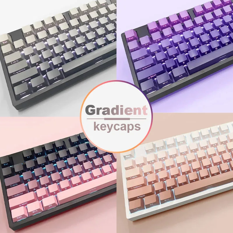 

Colours Keycaps Set Side Engraved Characters Blackberries Purple Blue Green OEM Keycap for Mechanical Keyboard 61 68 87 98 108