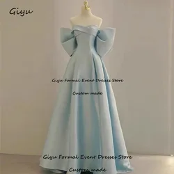 Giyu Elegant Bow Korea Wedding Dress Photo Shoot Draped A-line Floor-Length Evening Gown Dress Vestidos De Noche Elegantes 2024