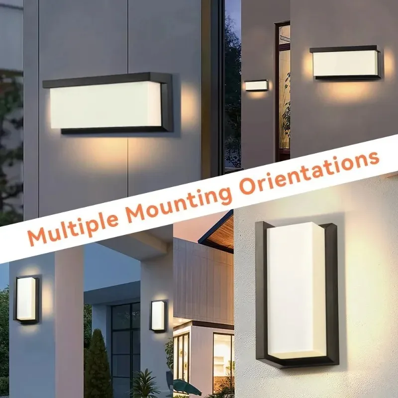 Retro LED Rectangular Wall Lamp Indoor Outdoor Porch Light Living Room Bedroom Courtyard Home Decor Vintage Style Lighting!