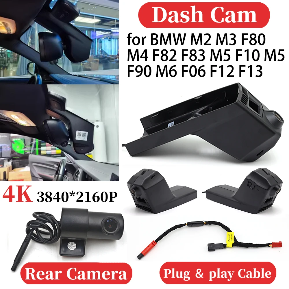 

for BMW M2 M3 F80 M4 F82 F83 M5 F10 M5 F90 M6 F06 F12 F13 UHD Car 4K Video Recorder DVR Dash Cam Dashboard Camera Night Vision