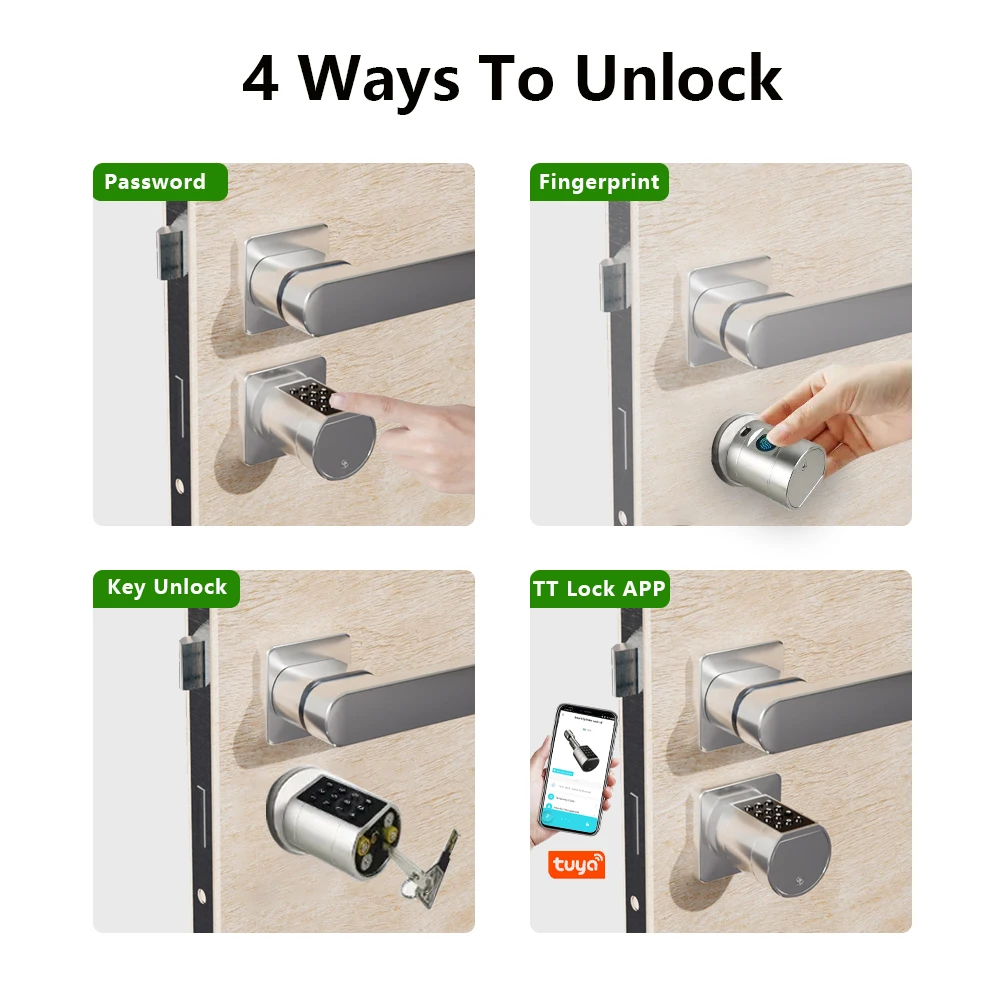 CDOK L11Tuya Bluetooth smart lock, fingerprint, password unlocking, replace the traditional lock core to achieve intelligence