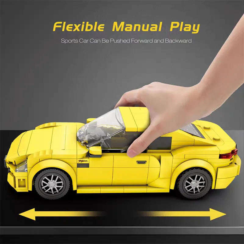 MOC City Technical Racing Car Building Blocks Kit modello di super veicoli educativi STEM fai-da-te per bambini Regali di Natale di compleanno