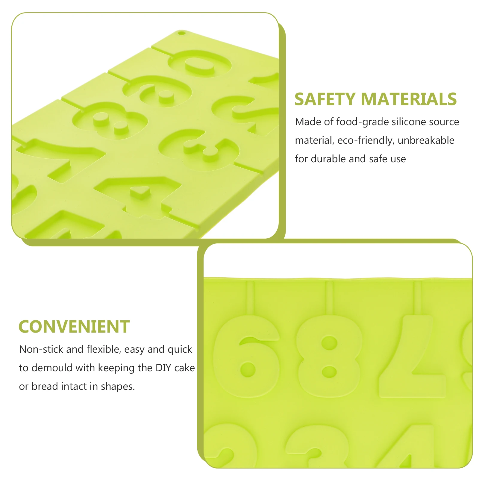 

Digital Number Molds Baking Chocolate Stick Cake Mold Food Grade Silicone Heat Resistant Oven Safe Easy Demoulding
