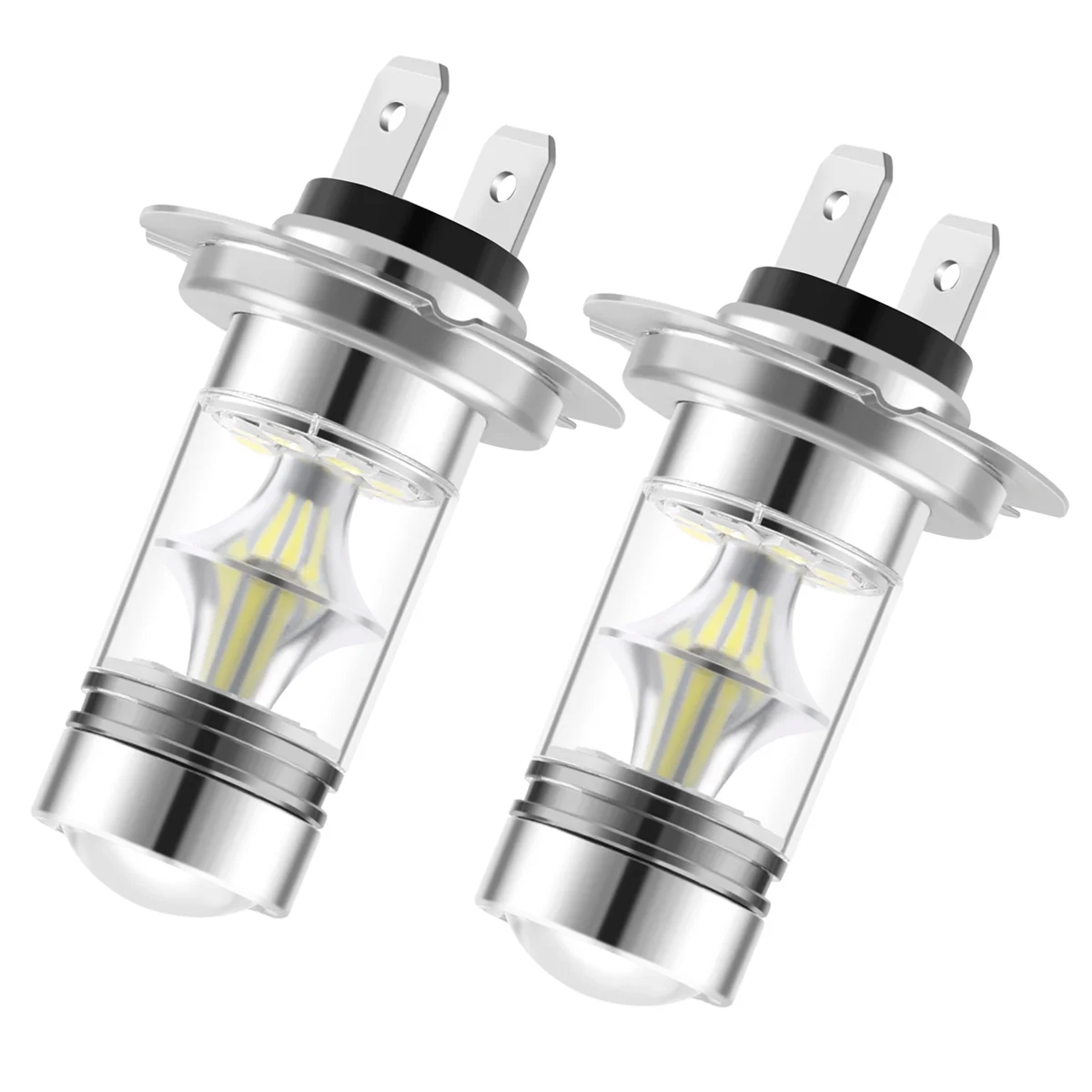 1 para żarówek LED H7 dużej mocy 100W 20LED Samochodowe światło przeciwmgielne Reflektory 6000K Białe