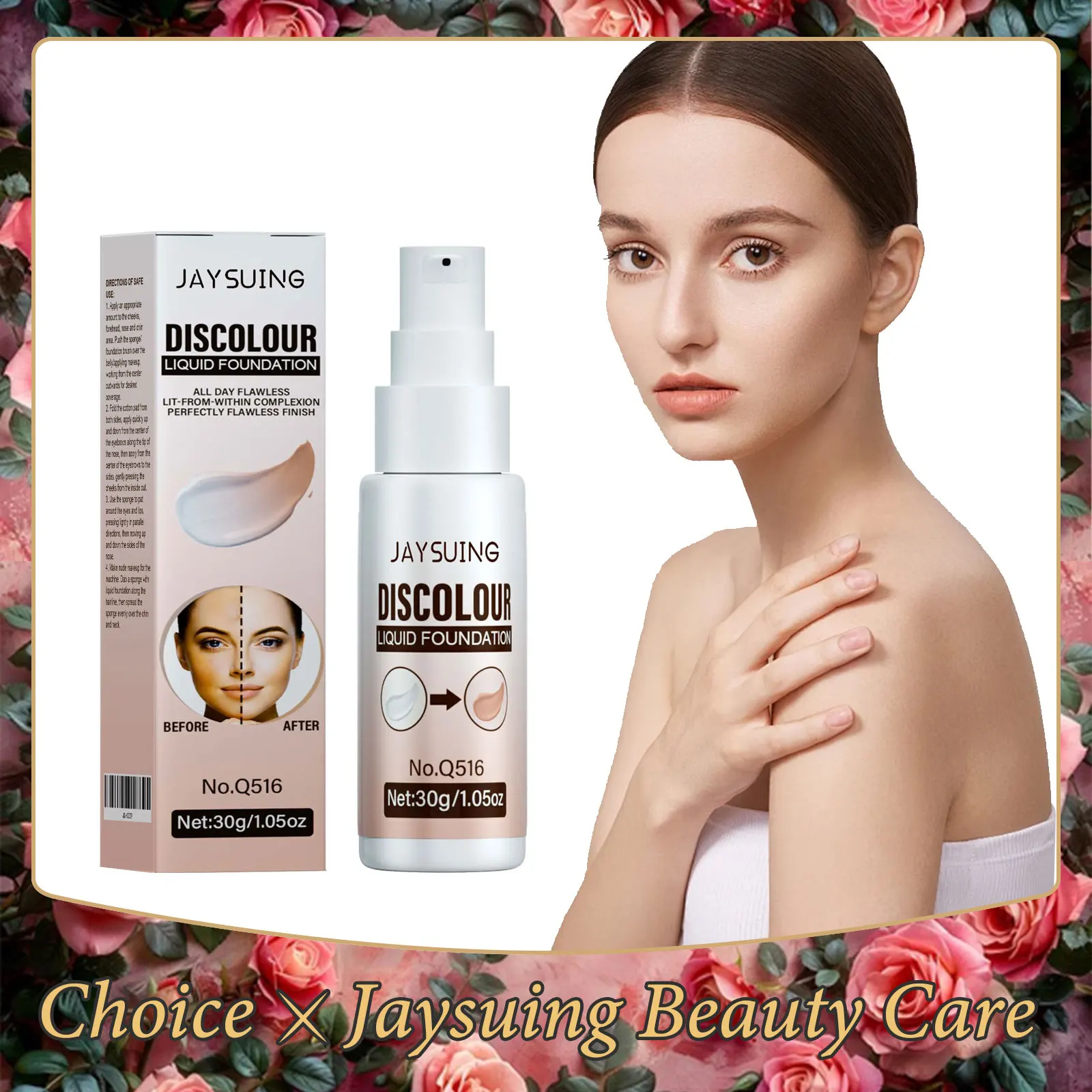 

Temperature Color Changing Liquid Foundation Long Lasting Matte Makeup Concealer Hydrating Brighten Full Coverage Base Cosmetics