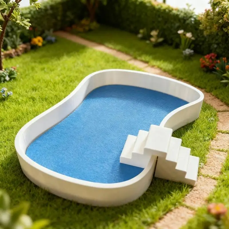 Miniature Swimming Pool Model Figurine With Detailed Design For Doll House Decoration And Craft Enthusiasts Collection A2UB