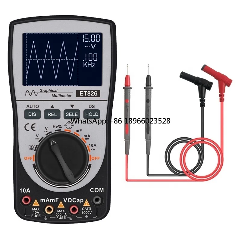 

Professional Waveform 2 in 1 Multimeter and Oscilloscope 4000 Counts Auto Range Digital Oscilloscope Multimeter