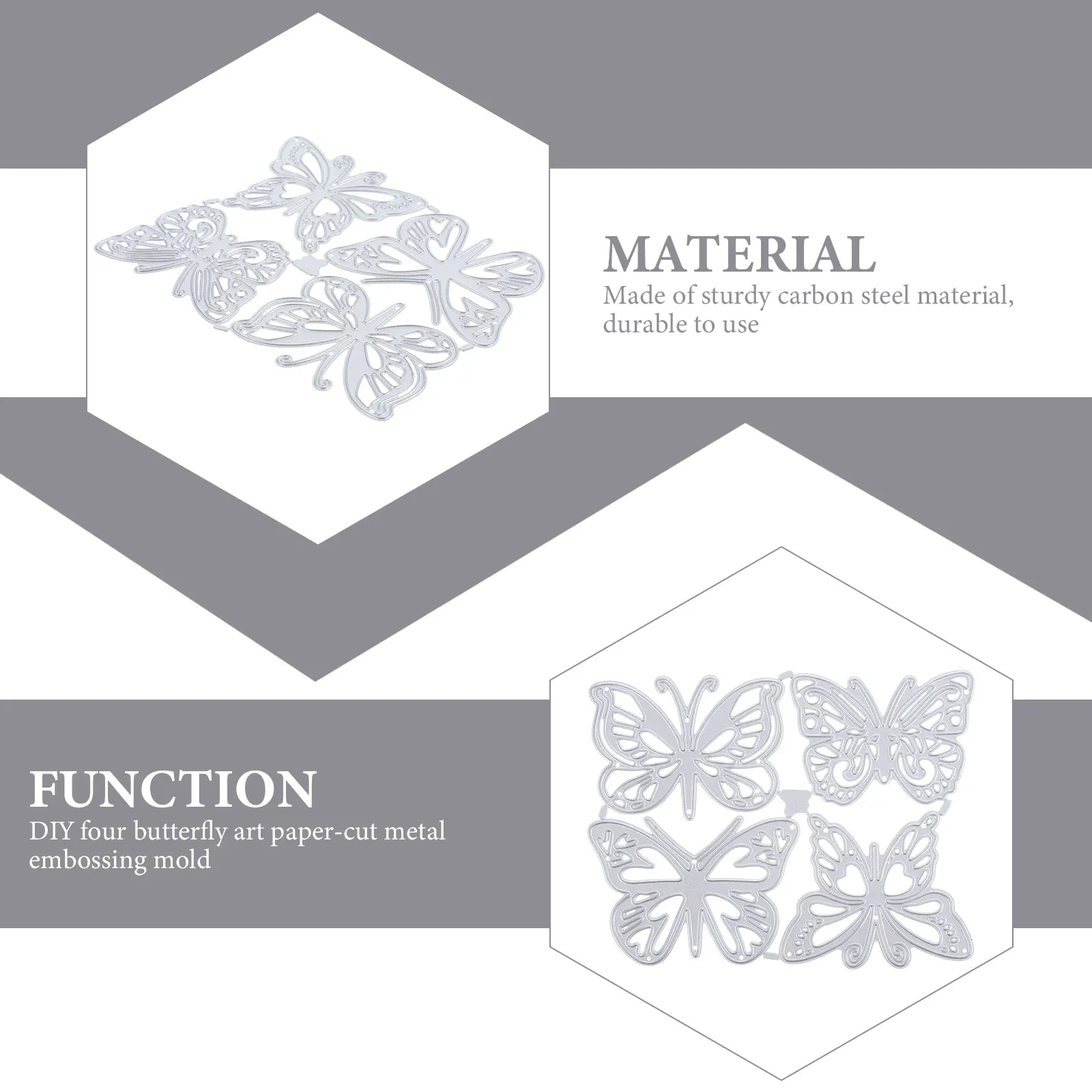 

4 Pcs Metal Embossing Die DIY Crafts Dies for Paper Crafting Tag Papercraft Carbon Steel Cutting
