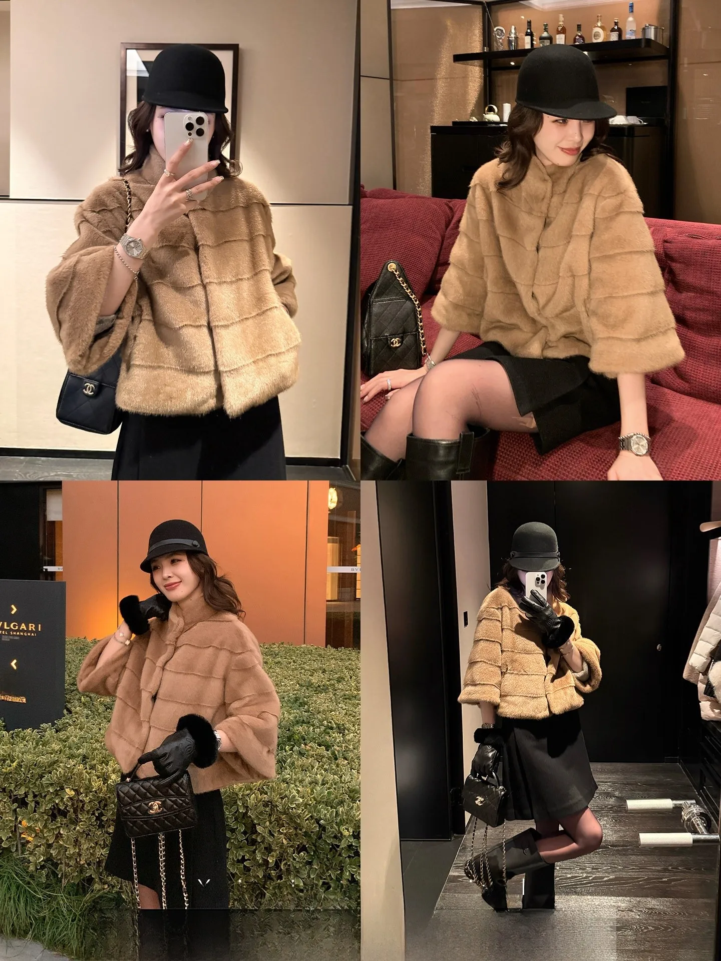 

Xzichic Women's ort Svel Fur Coat Stand Collar Casual Sle Polyester Material Autumn Winter Outerwear Eco-friendly
