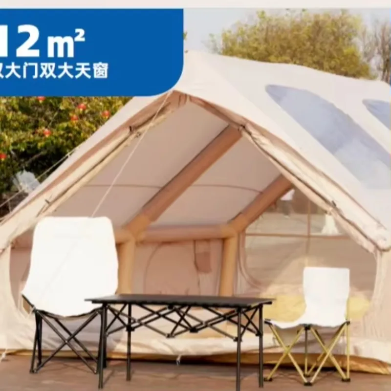 Lightweight 12 Square Meter Double Door Double Large Skylight Outdoor Camping Inflatable Tent