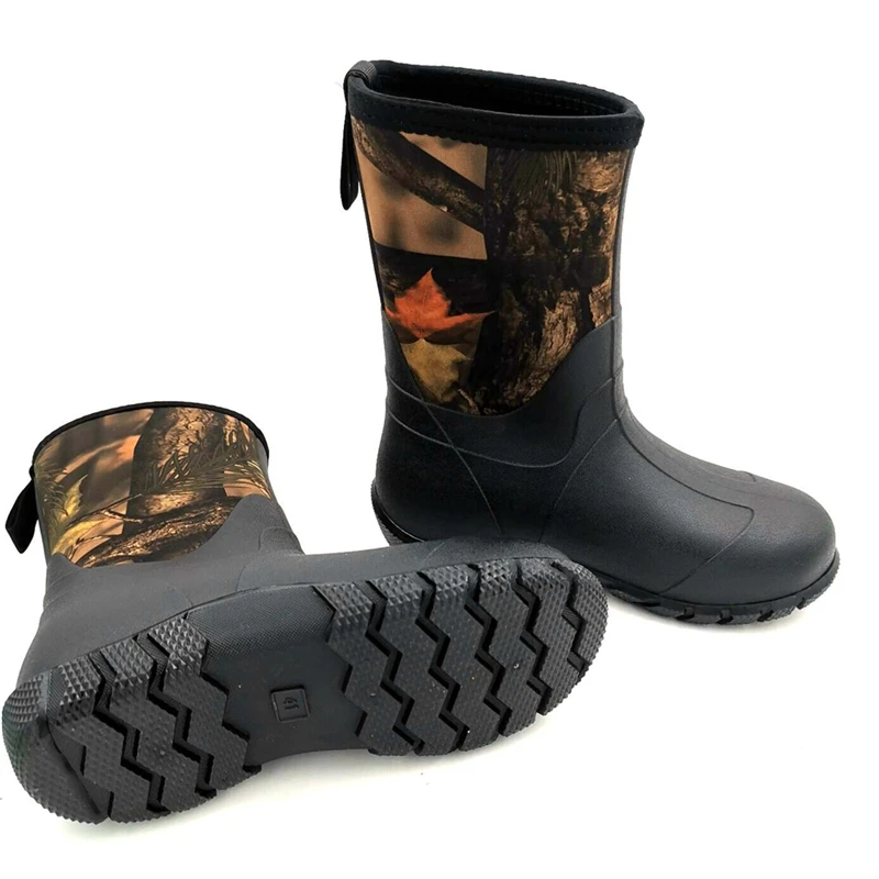 Waterproof Hunting Fishing Shoes, Rubber Sole Wading Fishing Boots, Reef Rock Fishing Rain Boots, Men Women Rainboots