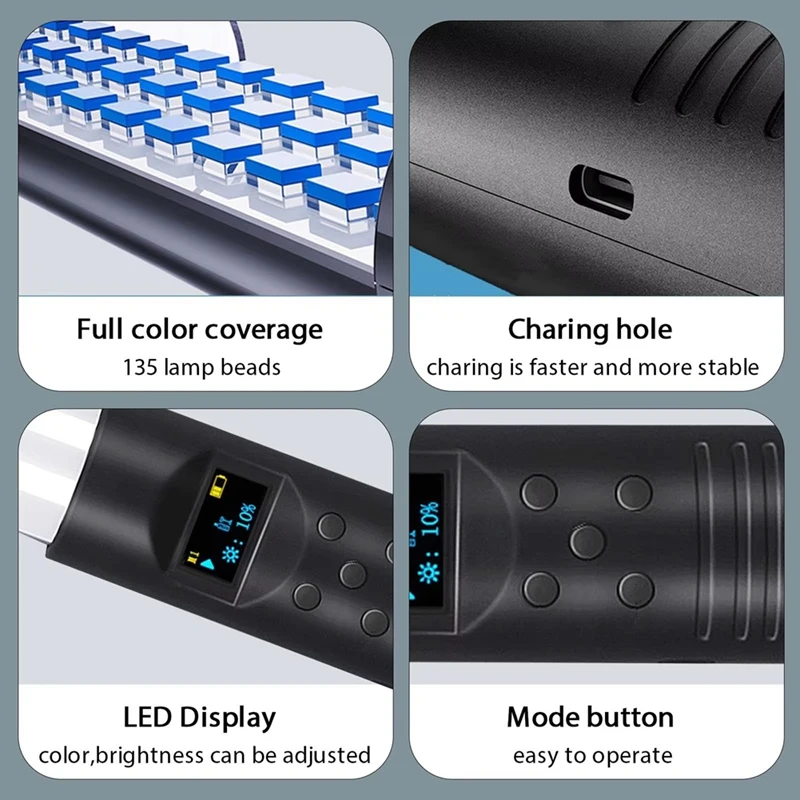 

RGB Video Light Stick Wand LED Lamp Fill Light Photography LightingHOTHOT