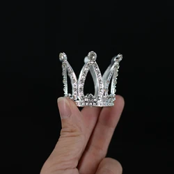 5PCs Mini Crown Cake Topper Tiny Baby Small Tiara Crown strass Shower compleanno Wedding Decor