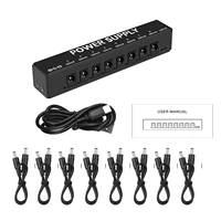 Fuente de alimentación para pedal de guitarra para pedal de efectos, 8 salidas CC aisladas para pedal de 9 V, Super Mini