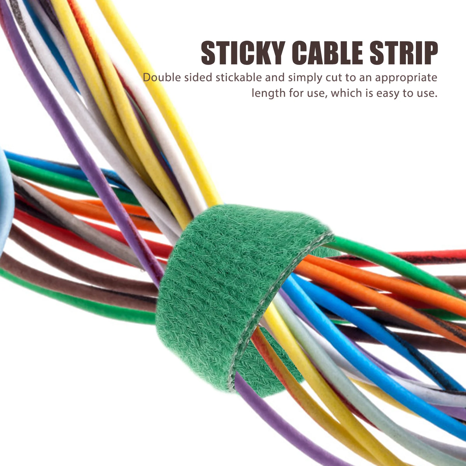 

5pcs 5 Rolls Self Adhesive Hook Loop Tape Cable Management Strips For Wires Cables Organizing Garden Plant Fixing Tapes Reusable