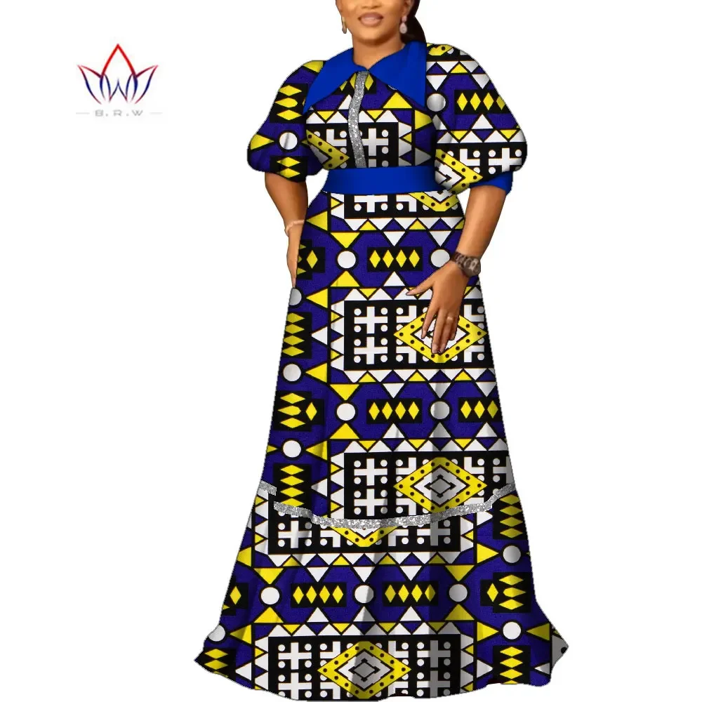 BintaRealWax African Dresses New Arrival Floor Length Women Formal Occasion Dress Africa Evening Gowns for Women WY10043