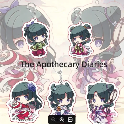 Hot Anime The Apothecary Diaries  Acrylic Keychain Accessories Cartoon Cute Charms Backpack Ornament Car Ke Ring Gifts Toy 6cm