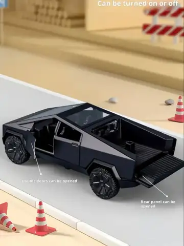 1:36 Cybertruck Giocattoli Fuoristrada Pressofuso Modello di Auto Spiaggia Moto Hobby Da Collezione Regalo Di Compleanno Per Il Ragazzo