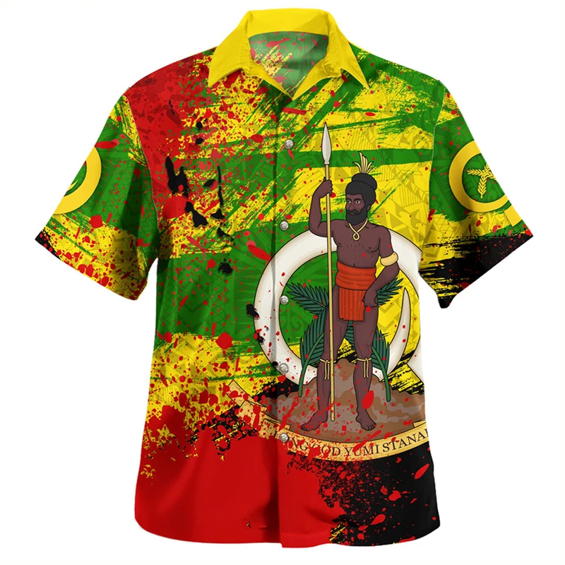 New Short Sleeve Shirt Tribal Islanders Polynesian Clothes Polynesian Tribal Clothing Samoan Puletasi Mens Shirts Comfy Clothes