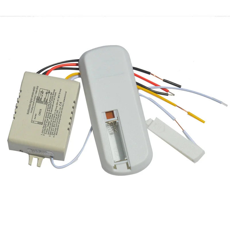 -BOFF 2X Wireless On/OFF 2 Way 220V Lamp Remote Control Switch Receiver Transmitter Controller Lamp Home Replacements Parts