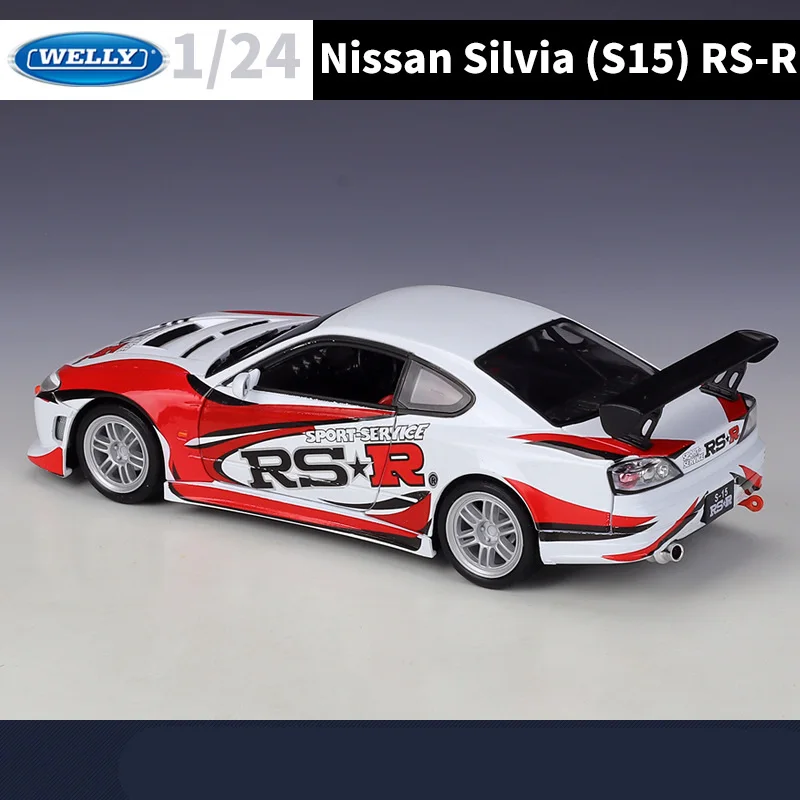 Welly 1:24 نيسان سيلفيا S15 RSR سبيكة سيارة رياضية نموذج Diecasts المعادن المسار سباق السيارات المركبات نموذج محاكاة الاطفال اللعب هدية