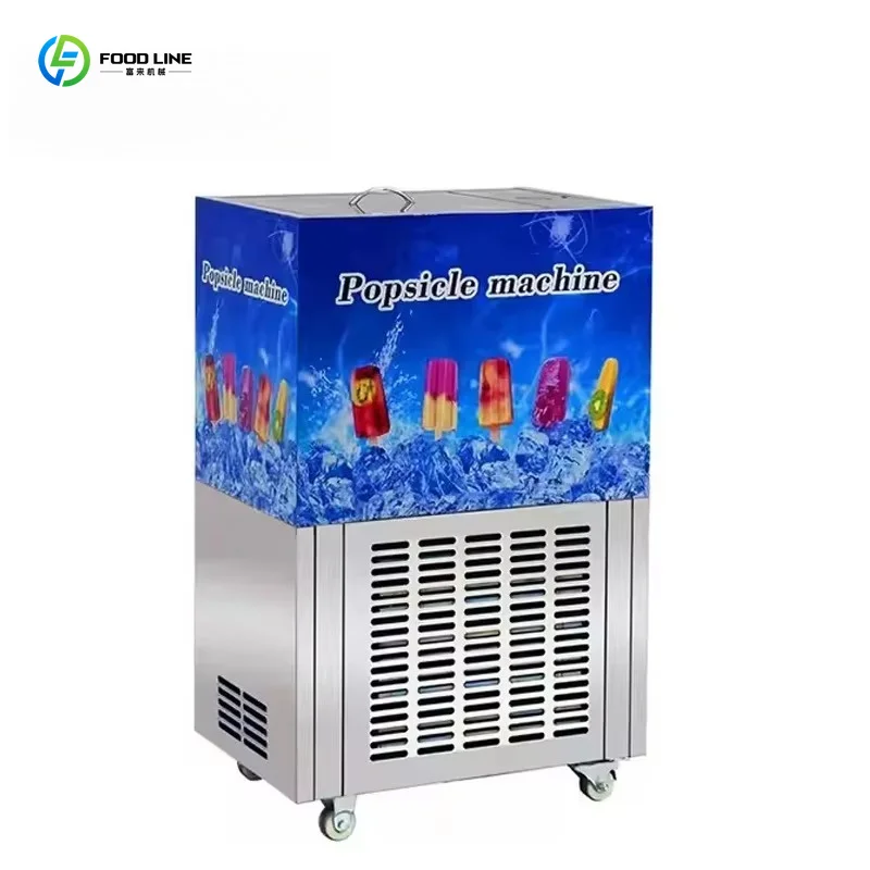 Customized Industrial Grade Frozen Popsicle Machine 40 Molds Commercial Unit With Optional Refrigerant Types